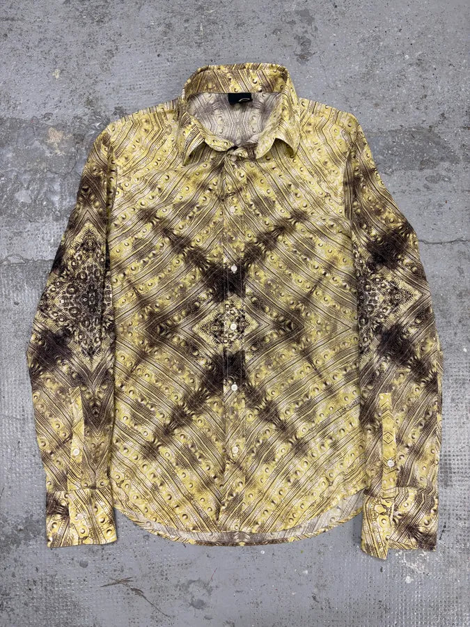 2000s Cavalli Golden Spirit Shirt kdwCEuG 0