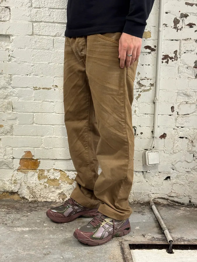 2000s Cavalli Camel Brown Pants ulVeLLv 2