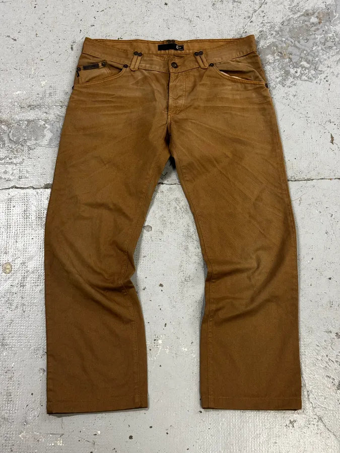 2000s Cavalli Camel Brown Pants ulVeLLv 0