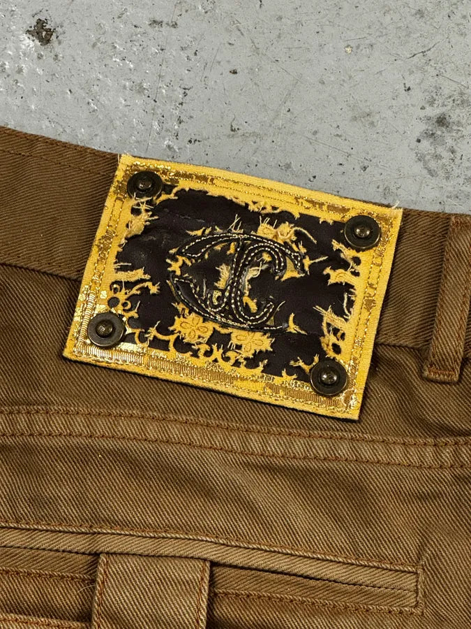 2000s Cavalli Camel Brown Pants ulVeLLv 10