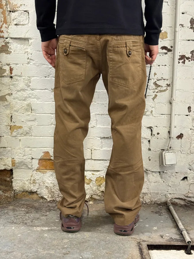 2000s Cavalli Camel Brown Pants ulVeLLv 3
