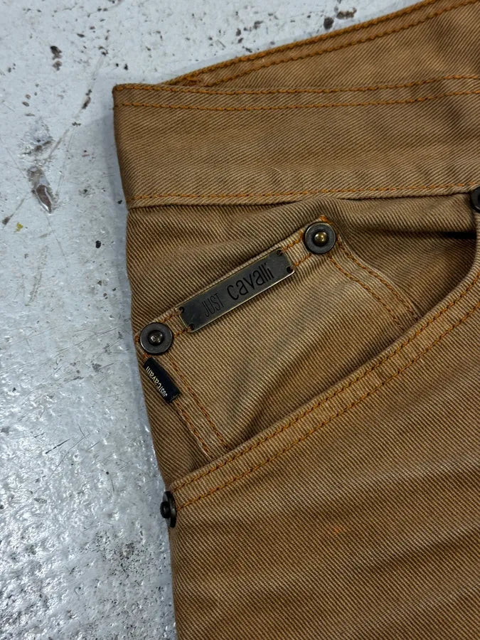 2000s Cavalli Camel Brown Pants ulVeLLv 9