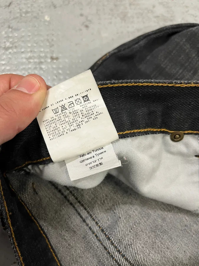 2000s Cavalli Grey & Black Faded Straight Denim Jeans MlihaaK 13