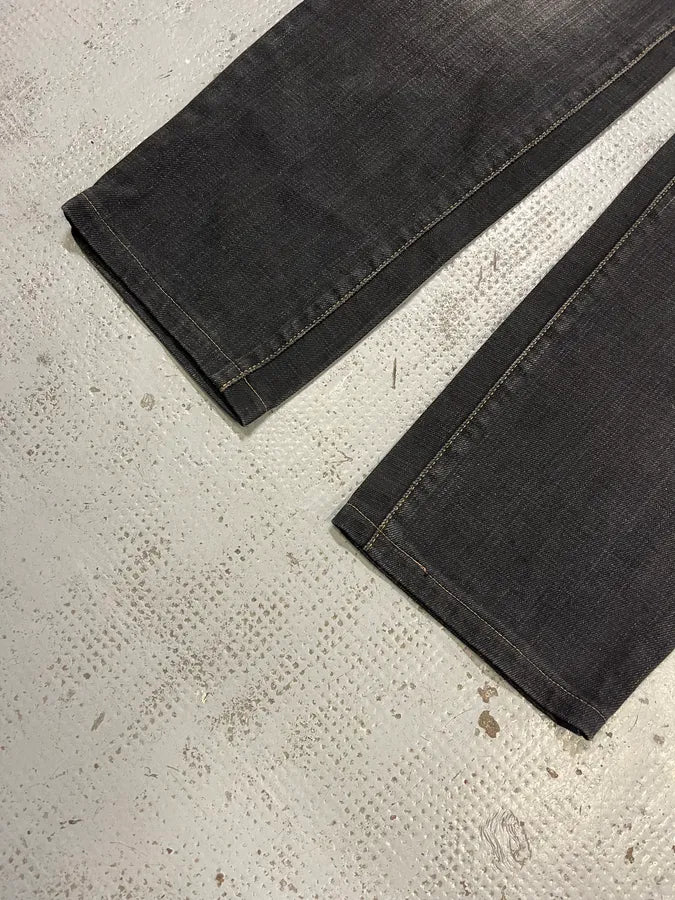 2000s Cavalli Grey & Black Faded Straight Denim Jeans MlihaaK 6