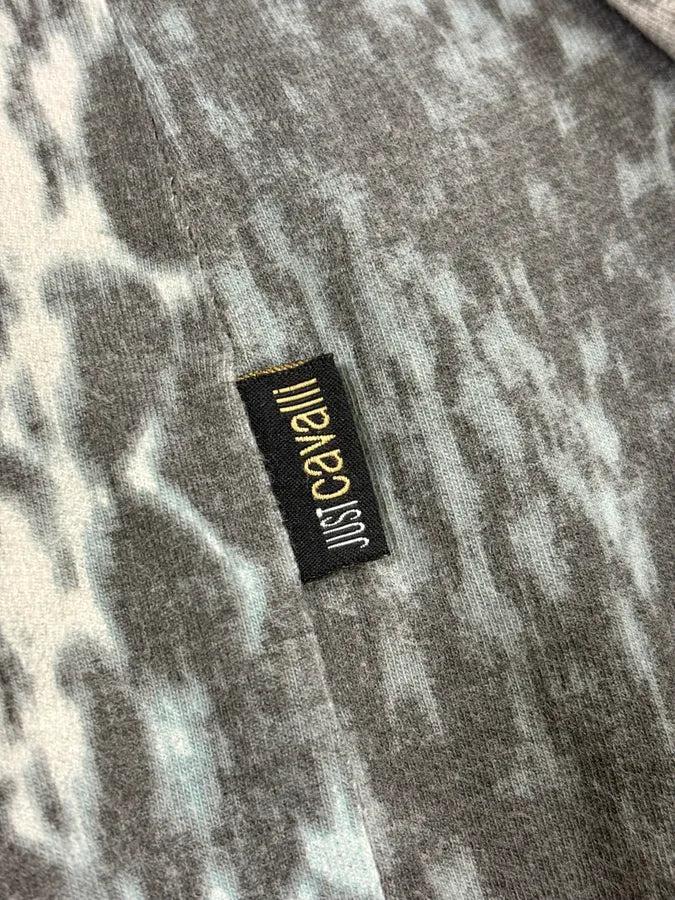 2000s Cavalli Grey Blue Snake Print Longsleeves AHUwxqf 7