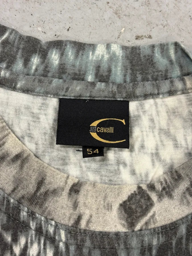 2000s Cavalli Grey Blue Snake Print Longsleeves AHUwxqf 6