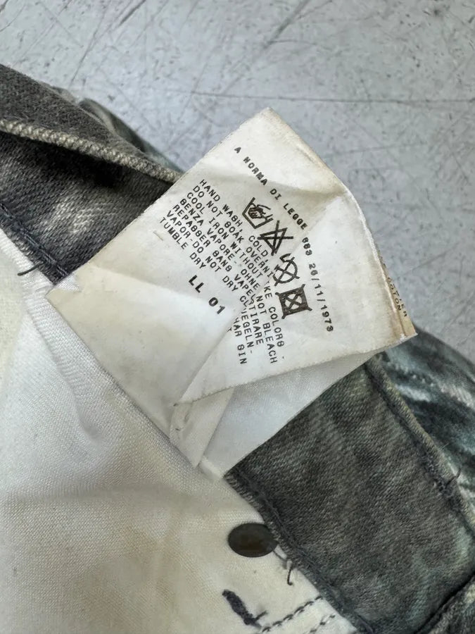 2000s Cavalli Grey Denim Python Print Bootcut Pants OKfZjKT 10