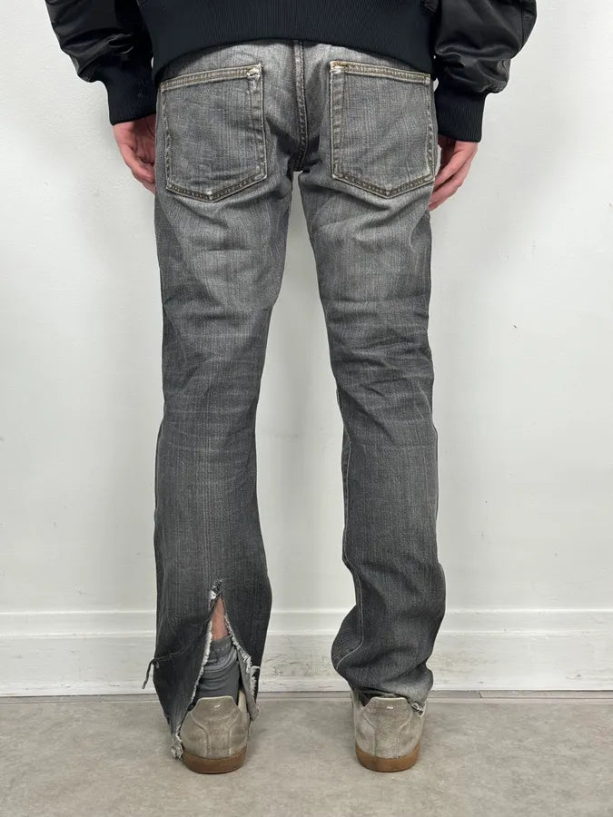 2000s Cavalli Grey Distressed Bootcut Jeans giFxPHG 3