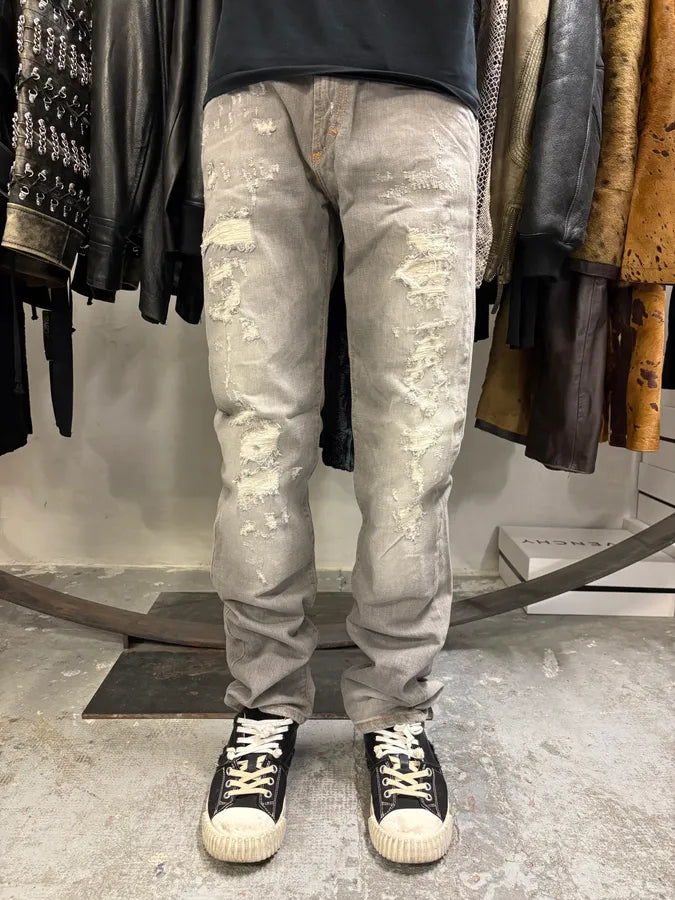 2000s Cavalli Grey Distressed Denim Jeans (M) oWKYVkU 0