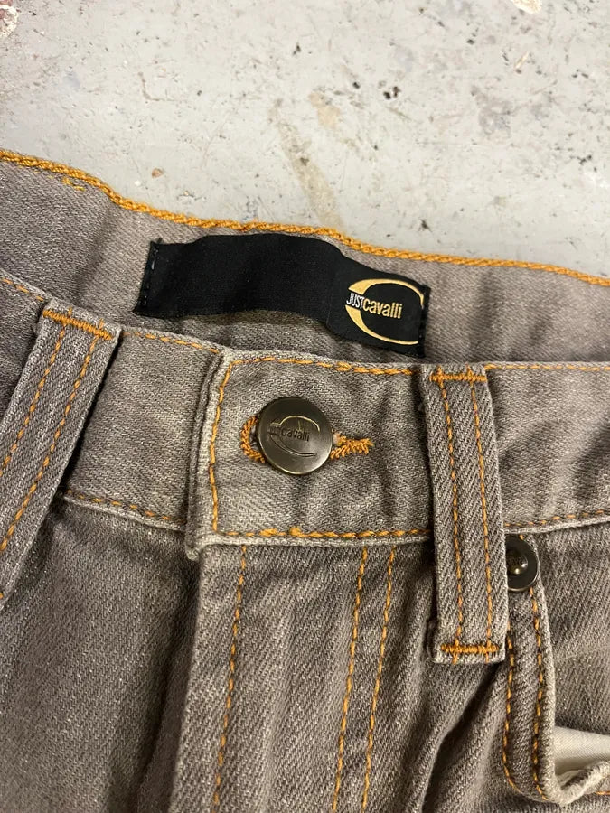 2000s Cavalli Grey Distressed Denim Jeans (M) oWKYVkU 6