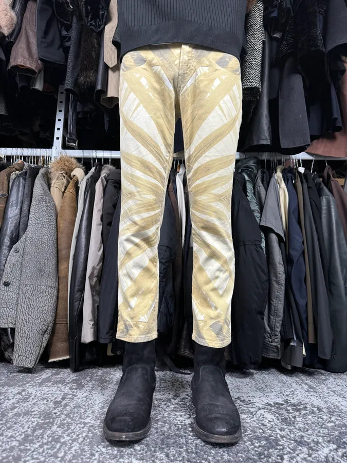 2000s Cavalli Green Savage Jungle Leafs Pants lZIZUJa 1