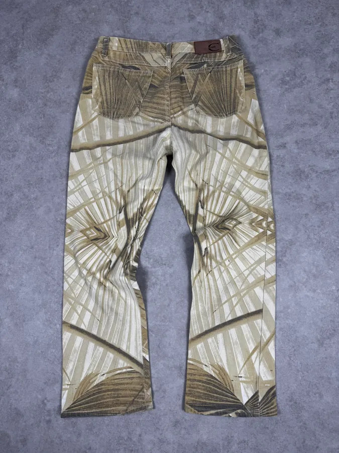 2000s Cavalli Green Savage Jungle Leafs Pants lZIZUJa 4