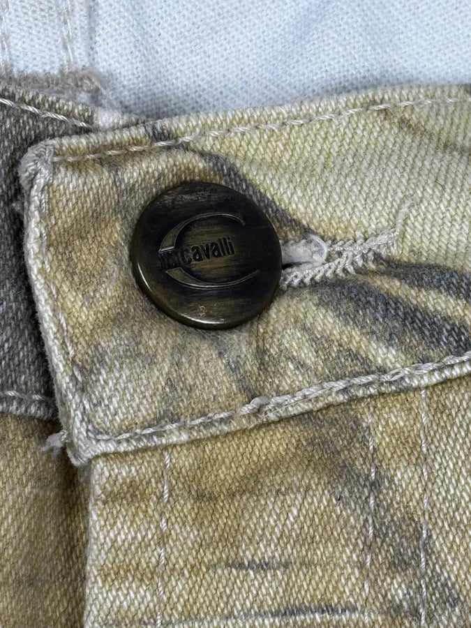 2000s Cavalli Green Savage Jungle Leafs Pants lZIZUJa 11