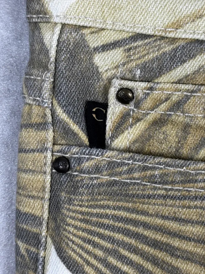 2000s Cavalli Green Savage Jungle Leafs Pants lZIZUJa 9