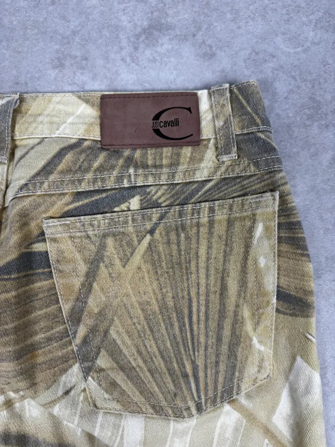 2000s Cavalli Green Savage Jungle Leafs Pants lZIZUJa 8