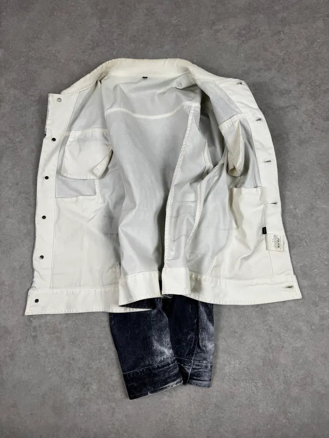 2000s Cavalli Grey Eroded Denim Jacket svIrwgv 6