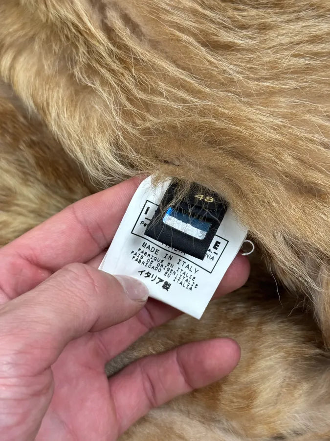 2000s Cavalli Grey Eroded Fur Leather Long Coat AXWWwba 10