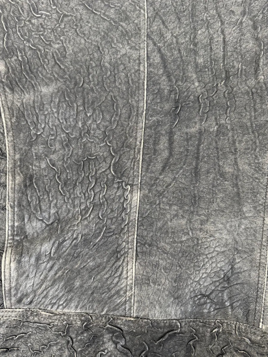 2000s Cavalli Grey Eroded Grained Scars Leather Jacket TxnwLWe 10
