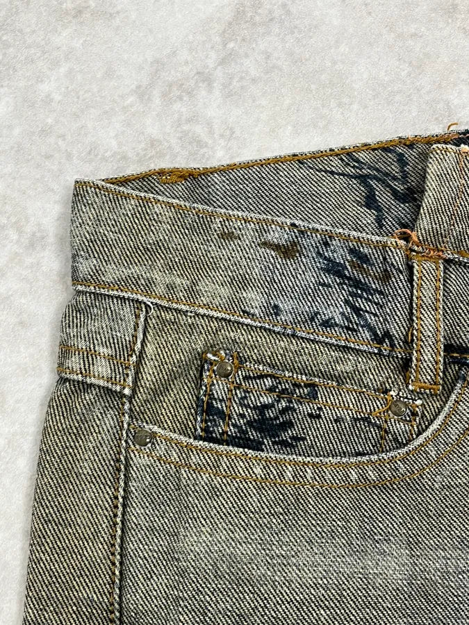 2000s Cavalli Grey Floral Denim Jeans aCThbAU 9