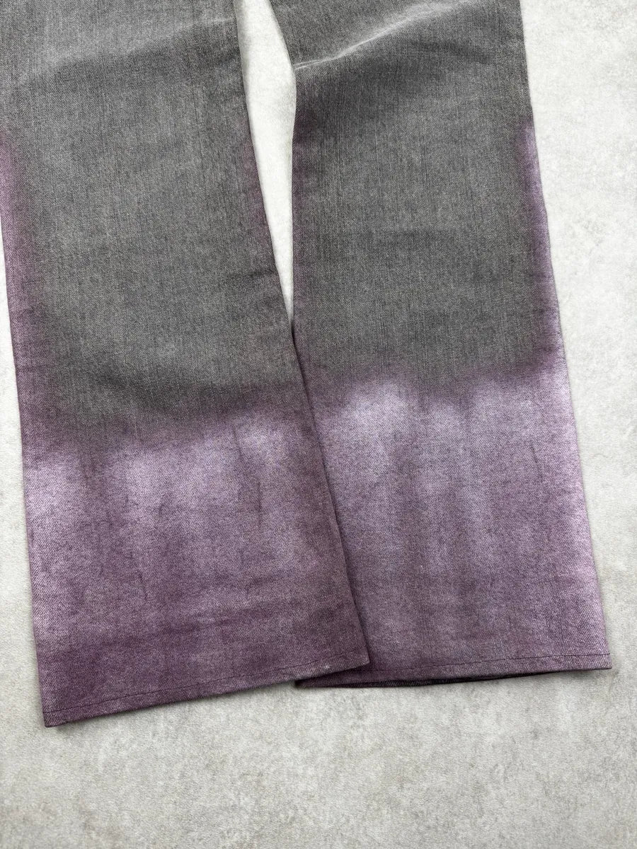 2000s Cavalli Grey Gradient Purple Denim Jeans EmIOOwc 9