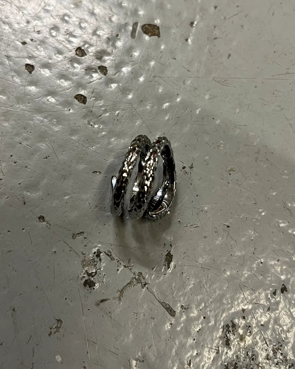 2000s Cavalli Grey Metal Snake Eye Zirconi Ring ALXCIDW 4