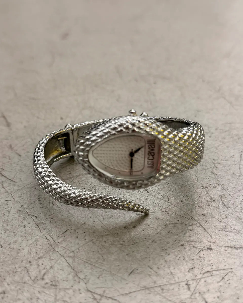 2000s Cavalli Grey Metal Snake Watch DdMKhcS 2