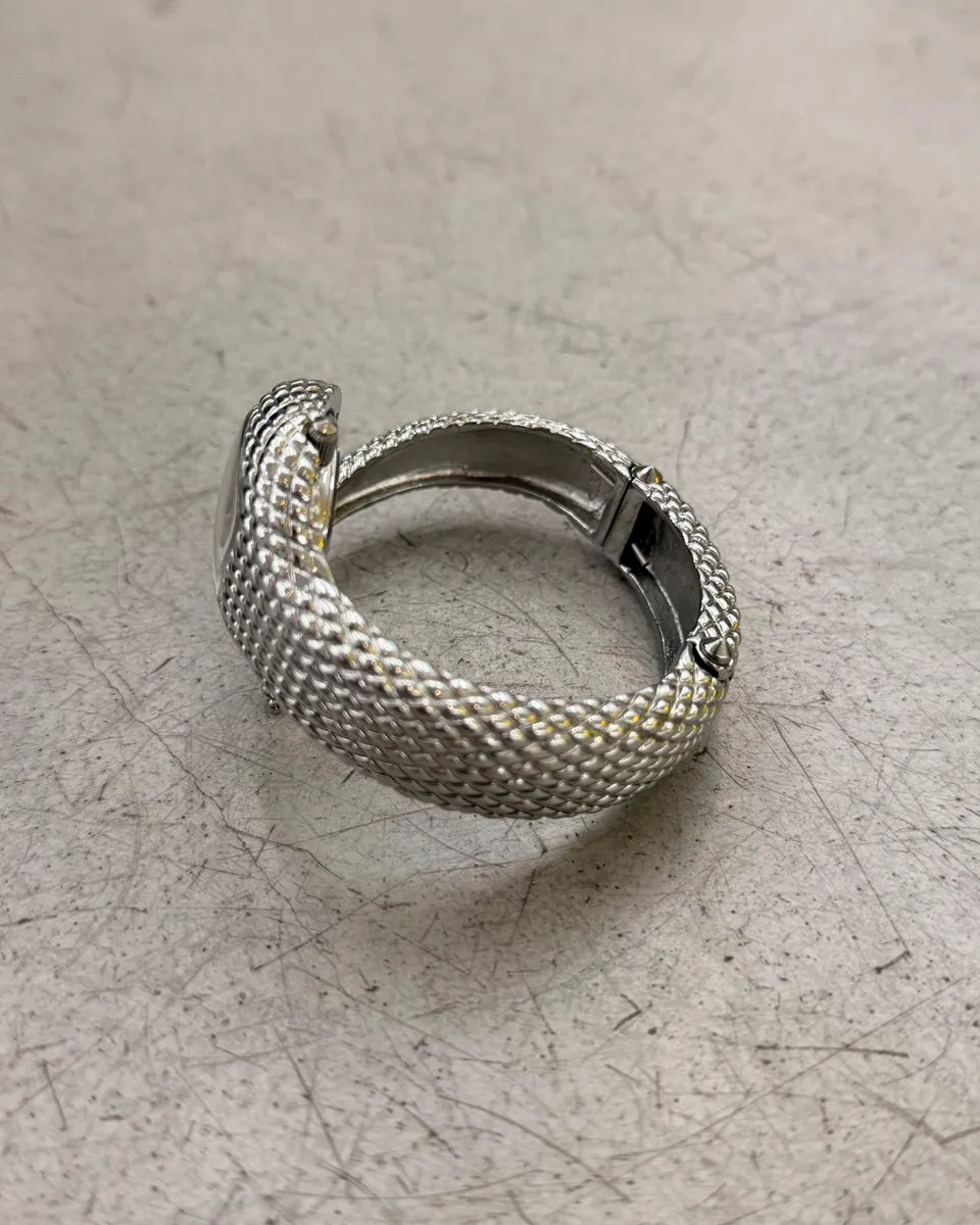 2000s Cavalli Grey Metal Snake Watch DdMKhcS 3