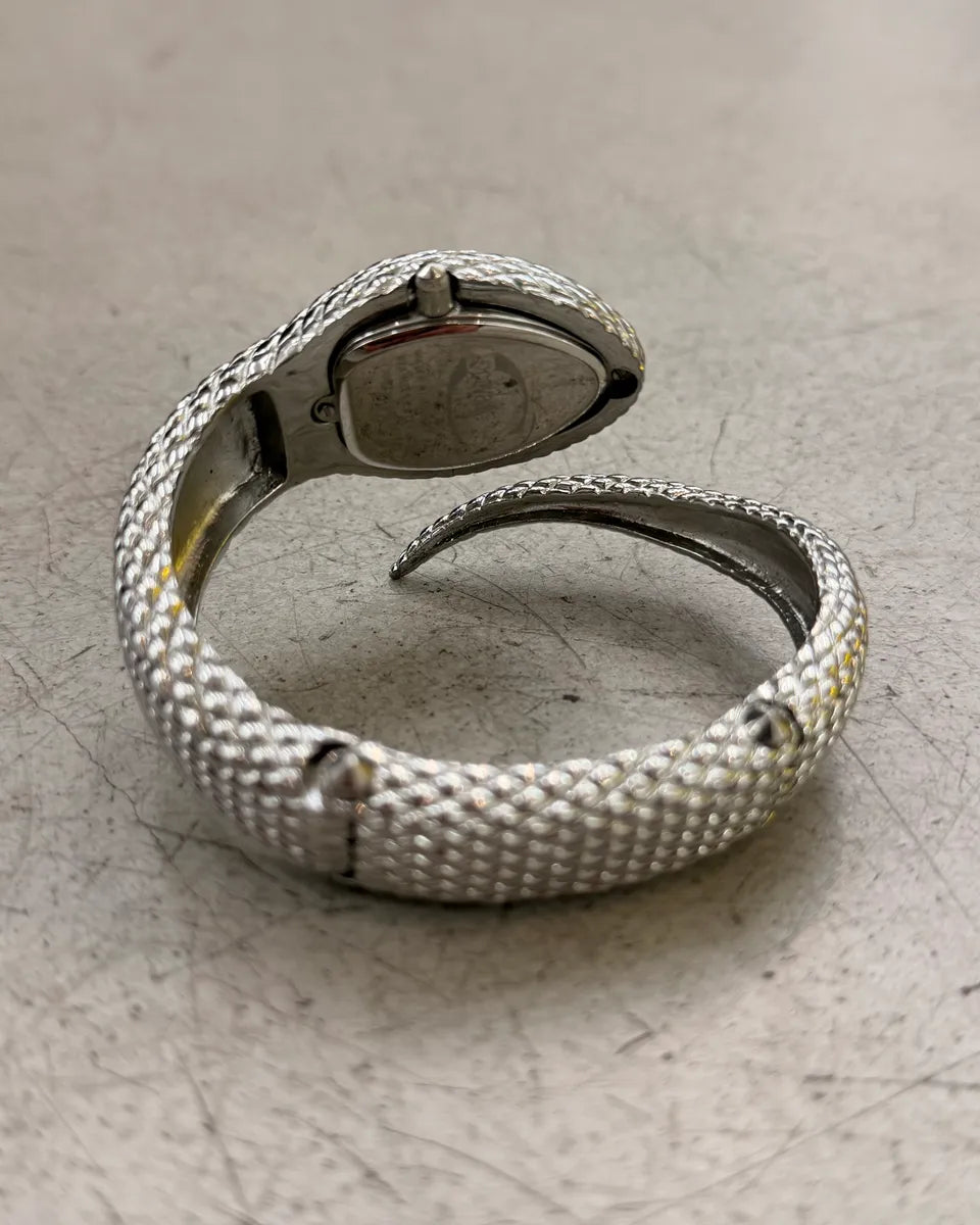 2000s Cavalli Grey Metal Snake Watch DdMKhcS 4