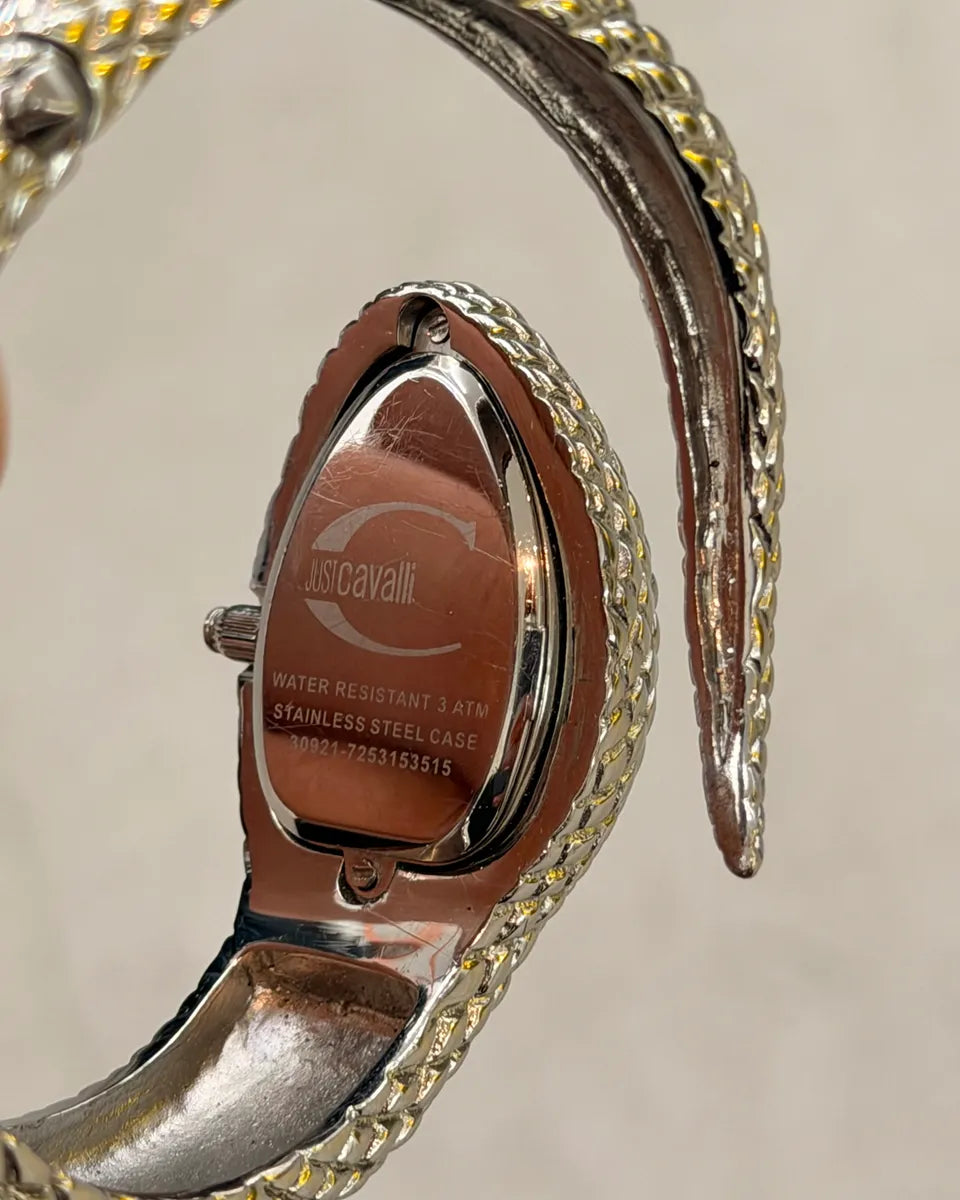 2000s Cavalli Grey Metal Snake Watch DdMKhcS 6
