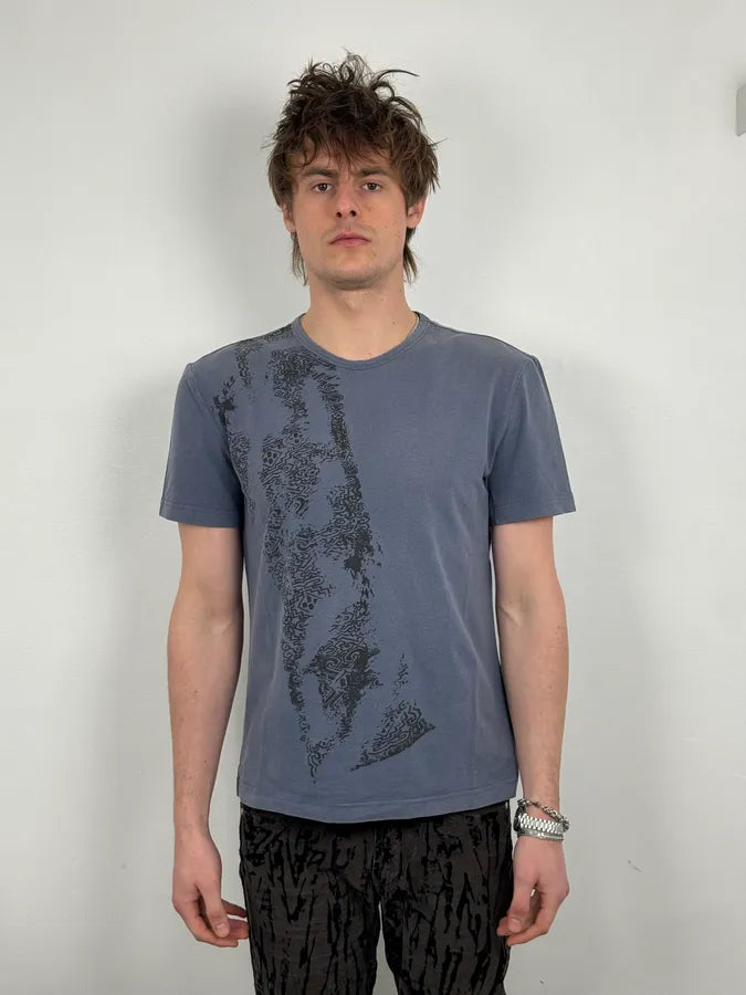 AW2003 Cavalli Blue Mozaic Signature T-Shirt GYWPqYt 1