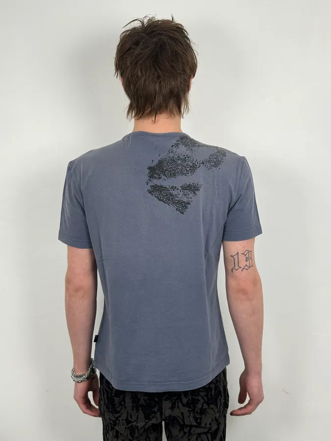 AW2003 Cavalli Blue Mozaic Signature T-Shirt GYWPqYt 2