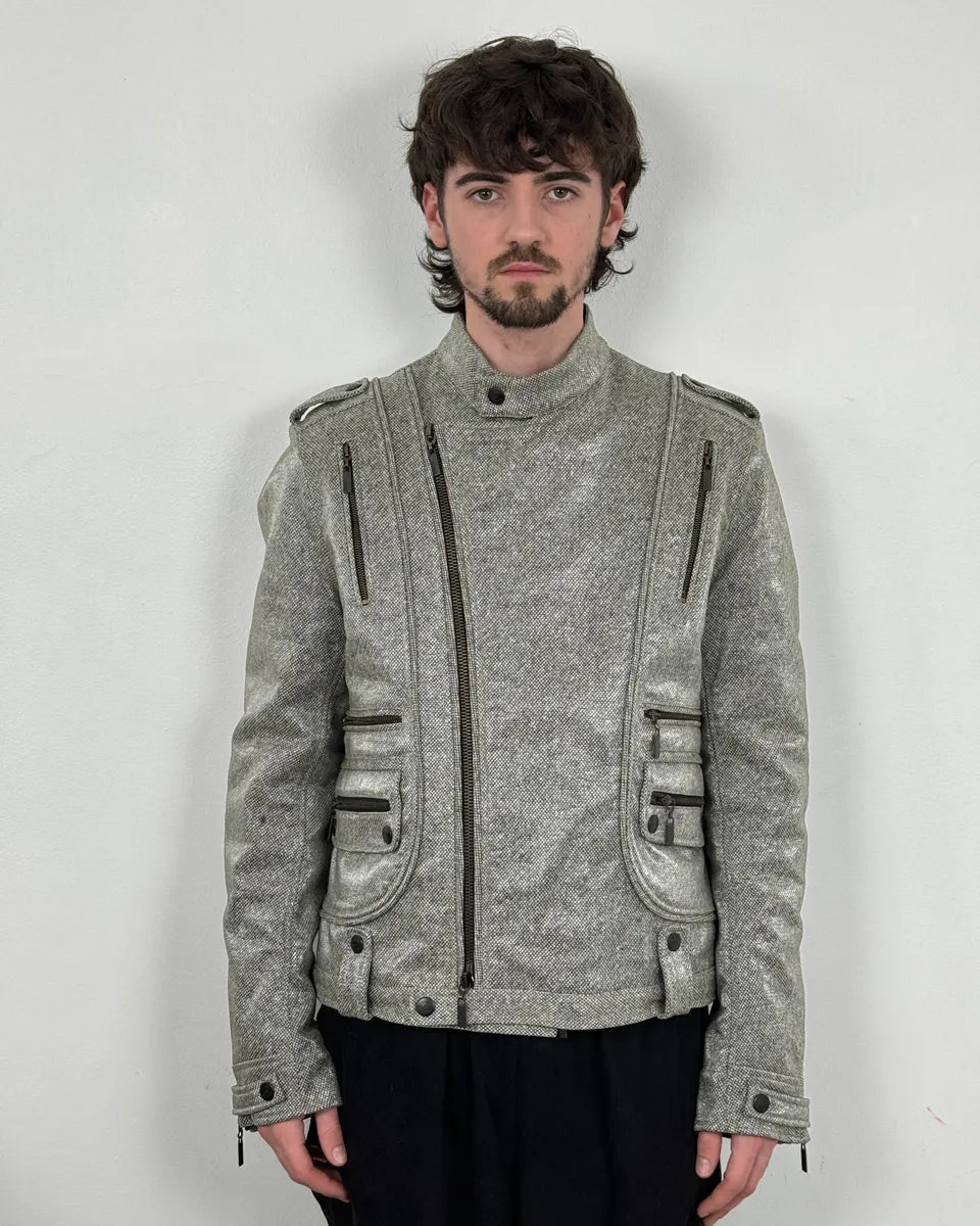 2000s Cavalli Grey Multi Zip Astro Jacket hjoeYWt 0