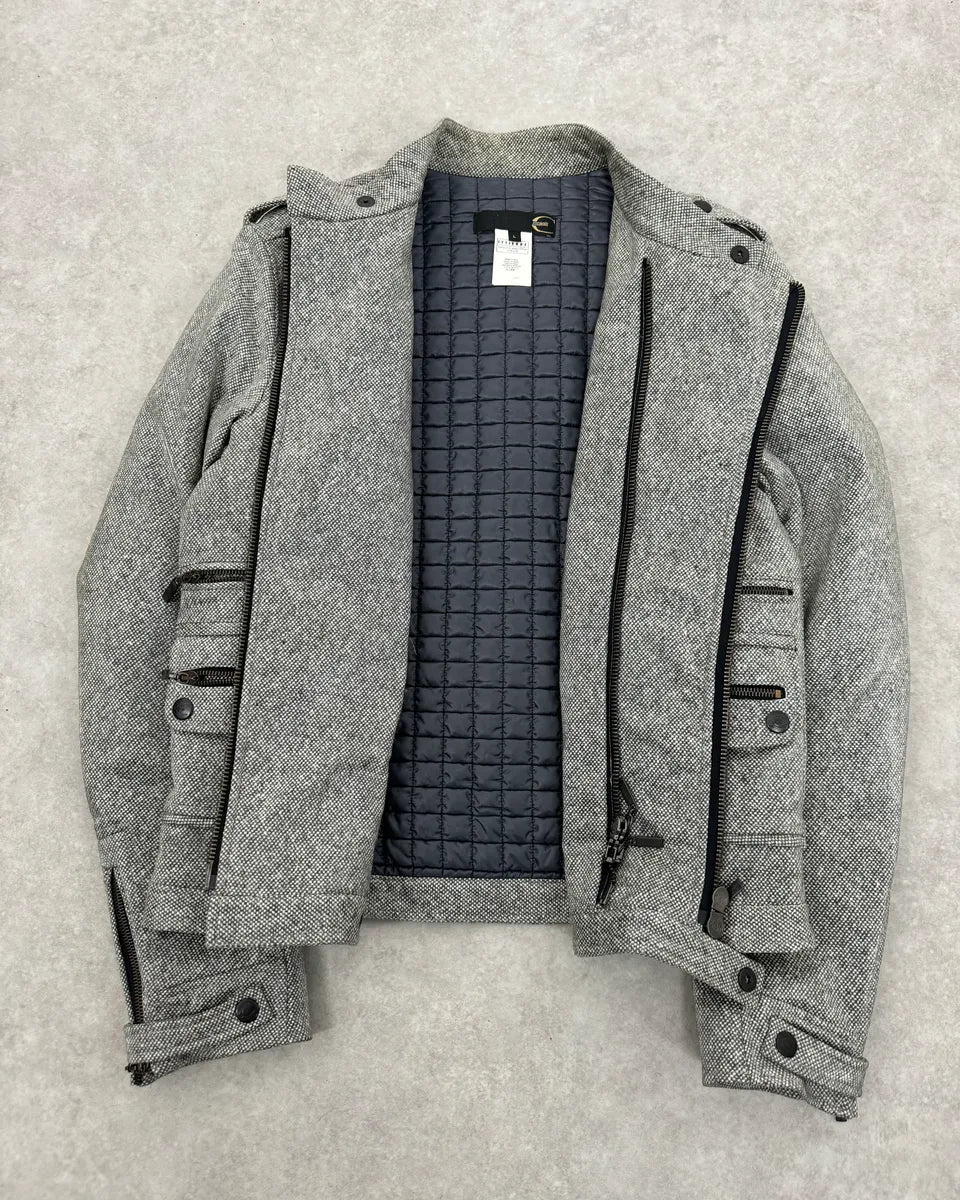 2000s Cavalli Grey Multi Zip Astro Jacket hjoeYWt 8