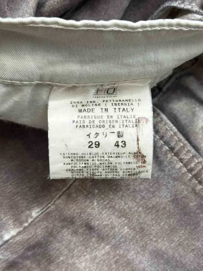 2000s Cavalli Grey Overprint Slim Pants gpNUBeA 9