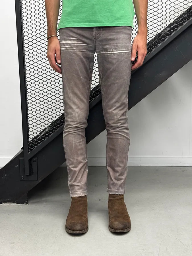 2000s Cavalli Grey Overprint Slim Pants gpNUBeA 2