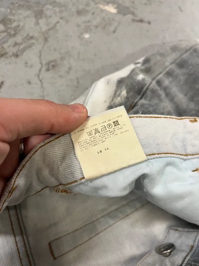 2000s Cavalli Grey Stains White Jeans HfywXUc 12