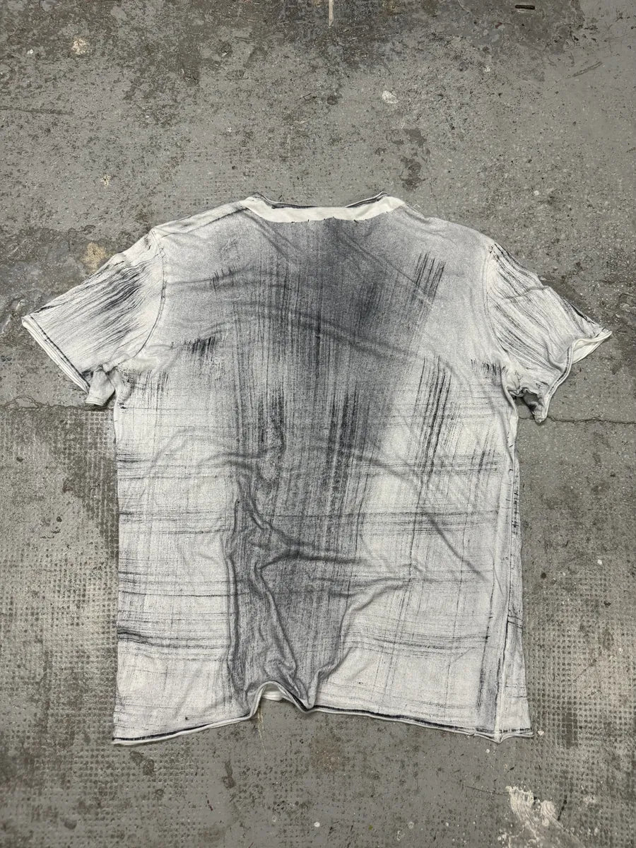2000s Cavalli Grey Trompe L’oeil Effect Tee-Shirt (M/L) jOuFlzF 1