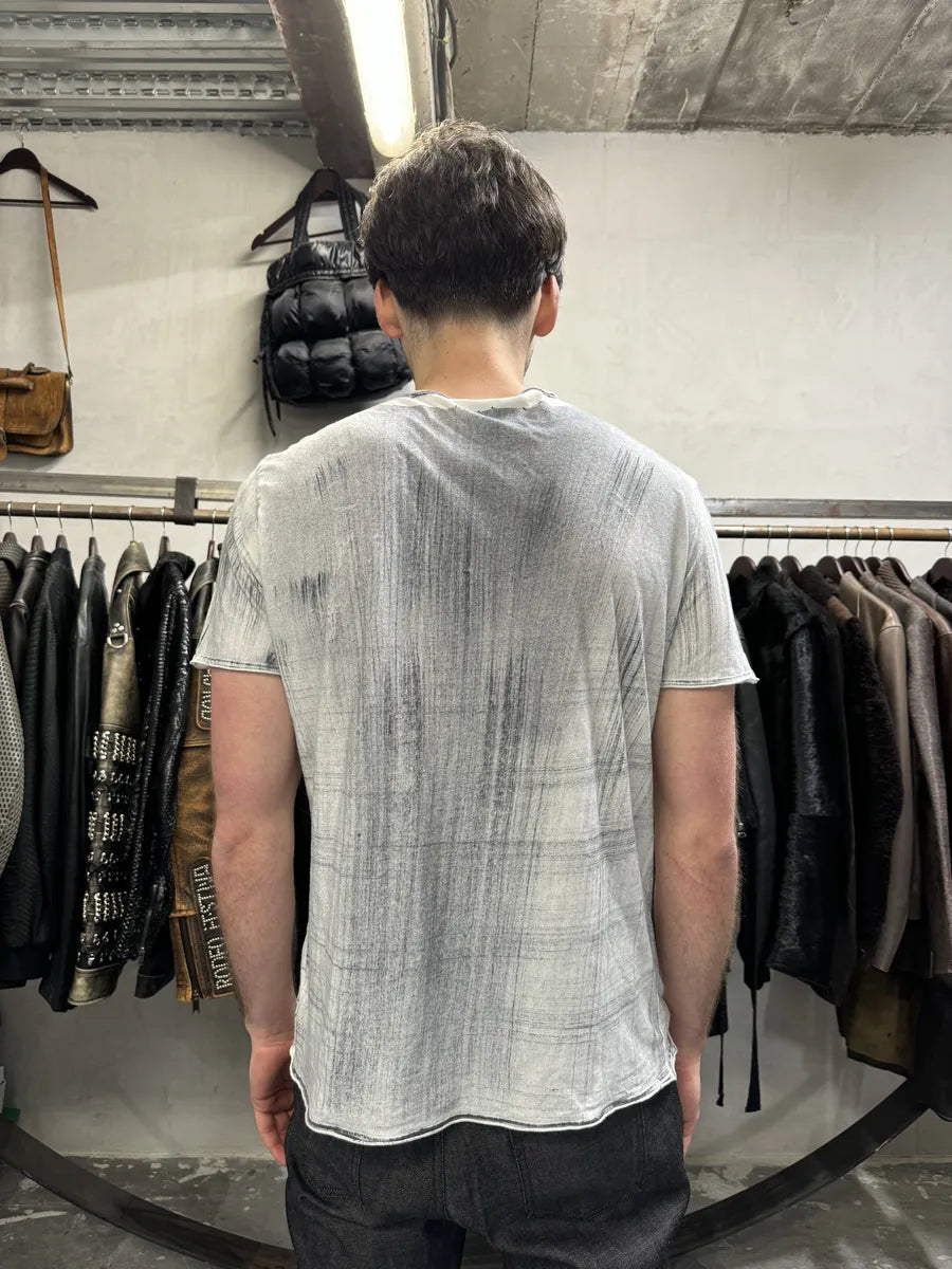 2000s Cavalli Grey Trompe L’oeil Effect Tee-Shirt (M/L) jOuFlzF 3