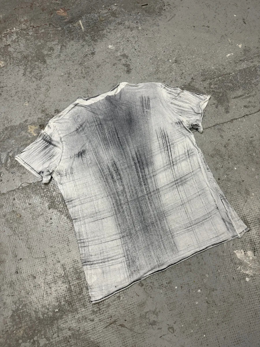 2000s Cavalli Grey Trompe L’oeil Effect Tee-Shirt (M/L) jOuFlzF 7