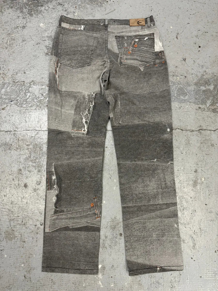 2000s Cavalli Grey Trompe L’oeil Pockets Pants cXeAZDH 4