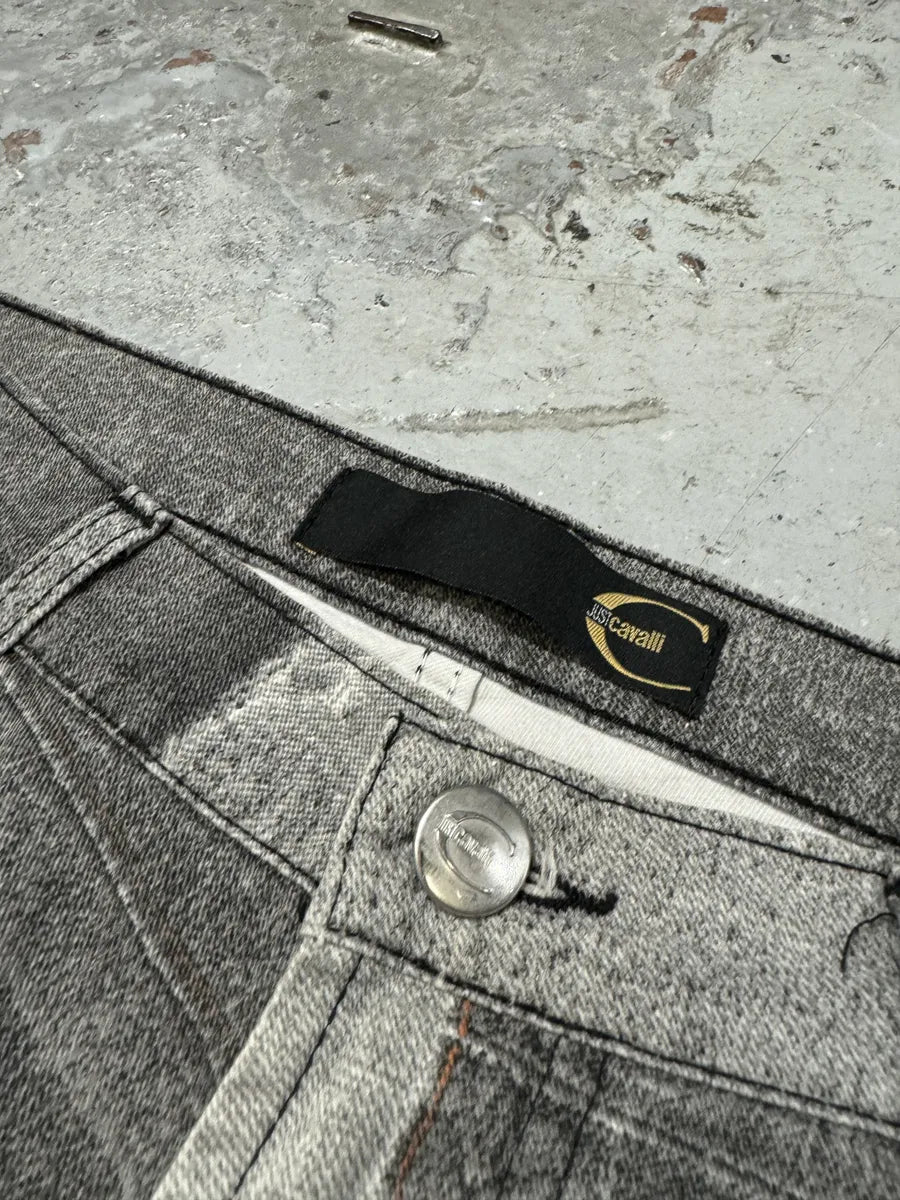 2000s Cavalli Grey Trompe L’oeil Pockets Pants cXeAZDH 8