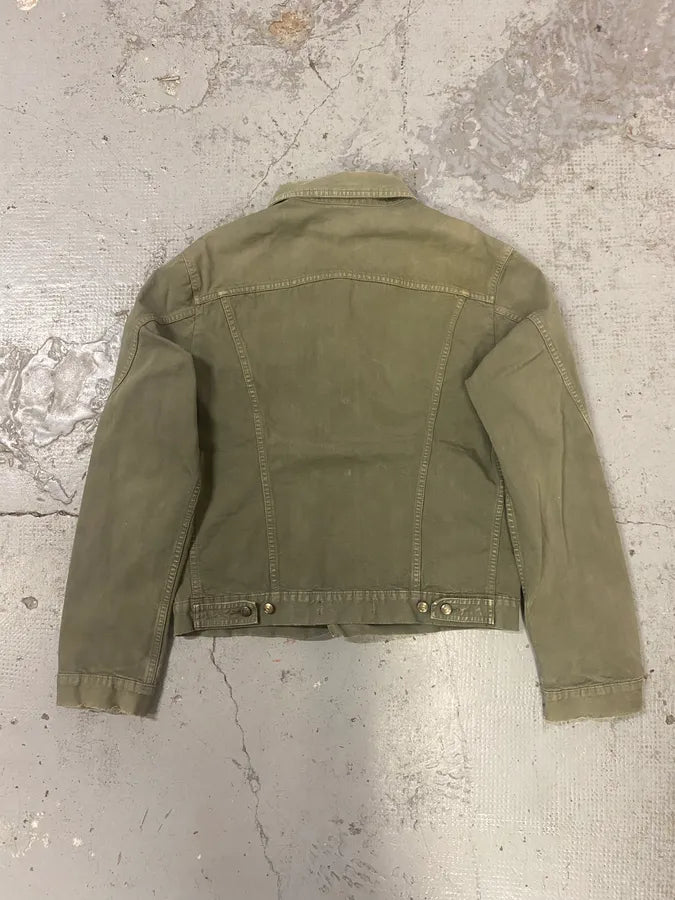 2000s Cavalli Faded Green Light Trucker Jacket qXdNafL 7