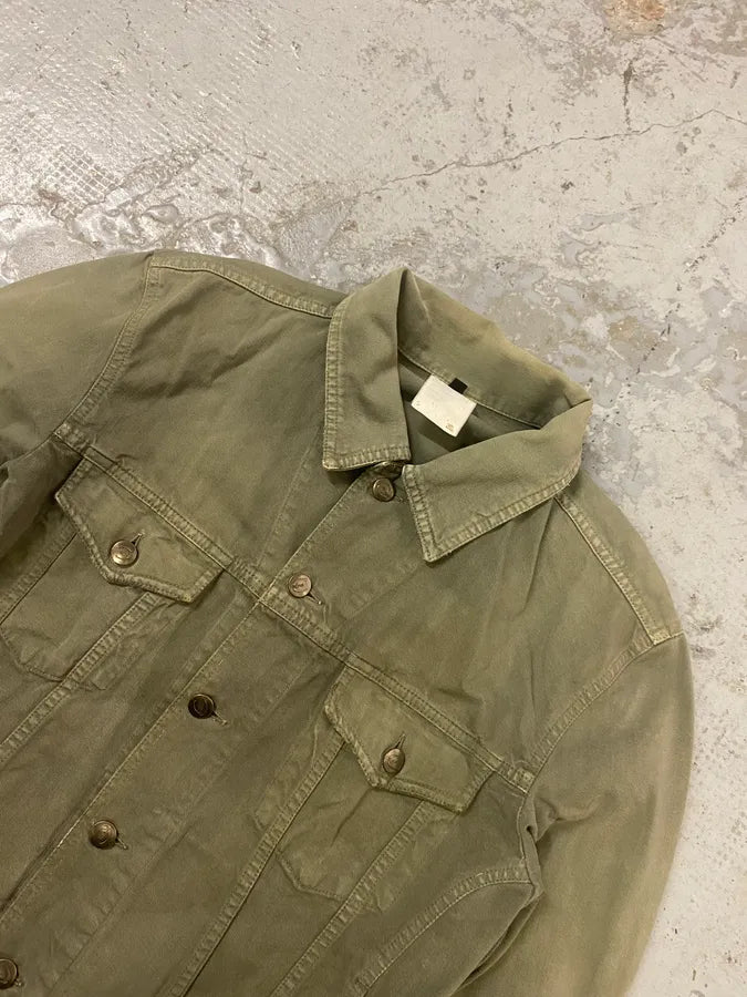 2000s Cavalli Faded Green Light Trucker Jacket qXdNafL 3