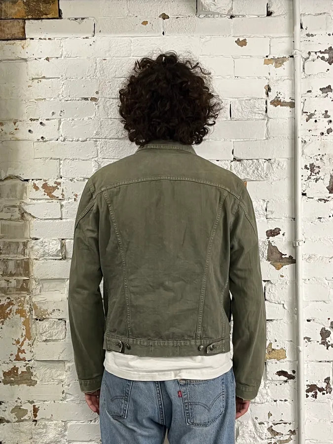 2000s Cavalli Faded Green Light Trucker Jacket qXdNafL 2