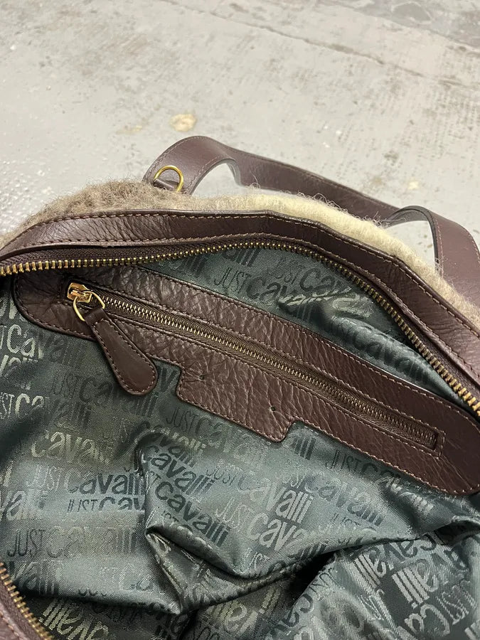 2000s Cavalli Grey Wool Mohair Handle Bag ABPgivK 7