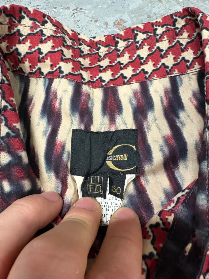 SS2001 Cavalli Hallucination Red Pixel Shirt dELSnwM 8