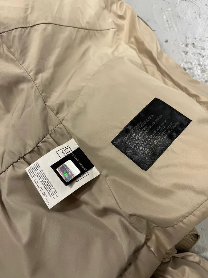 2000s Cavalli Harness Bondage Beige Puffer Jacket nOxbrkq 11