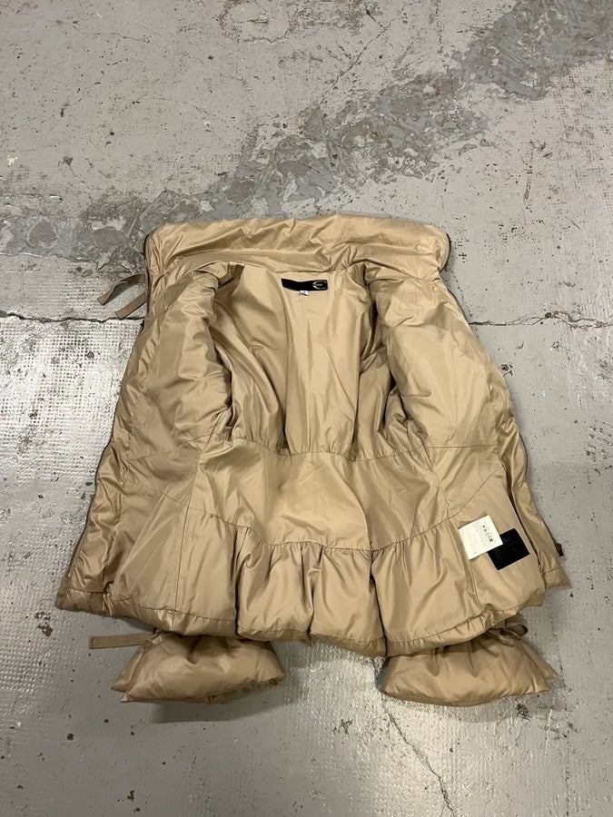 2000s Cavalli Harness Bondage Beige Puffer Jacket nOxbrkq 9