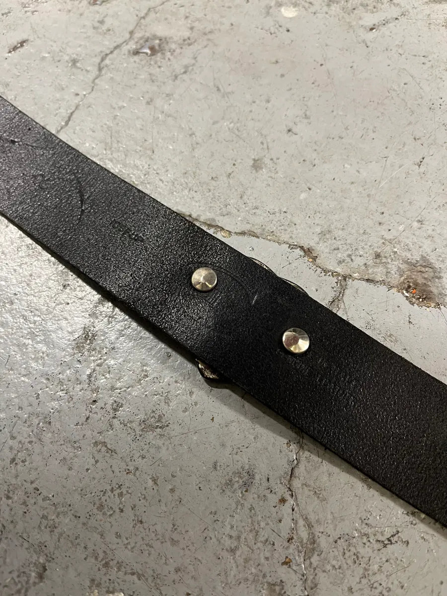 2000s Cavalli Heart Ornament Black Leather Belt NwYuxqI 9