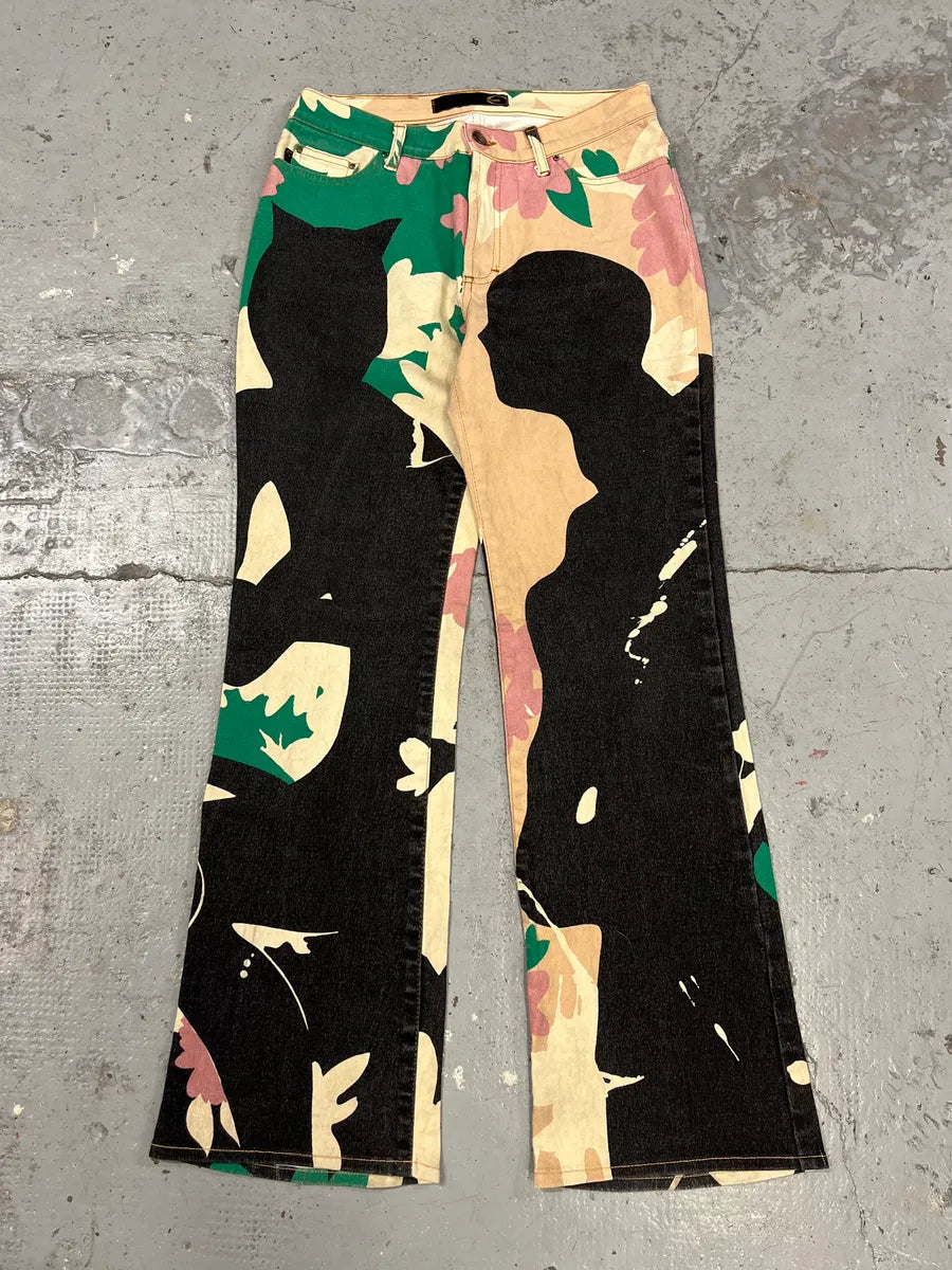 2000s Cavalli Human Artwork Contemporary Pants tKOBXoL 0